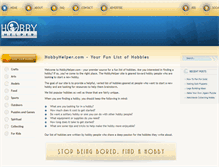 Tablet Screenshot of hobbyhelper.com
